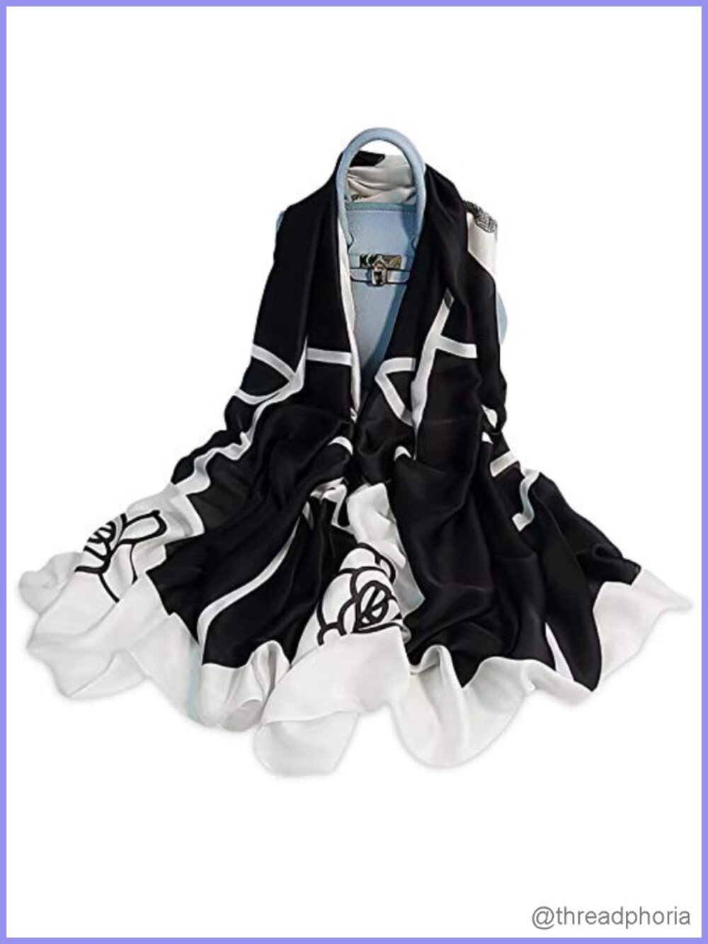 Polyester Satin Silk Plaid Long Shawl Wrap Fashion Scarf All Season